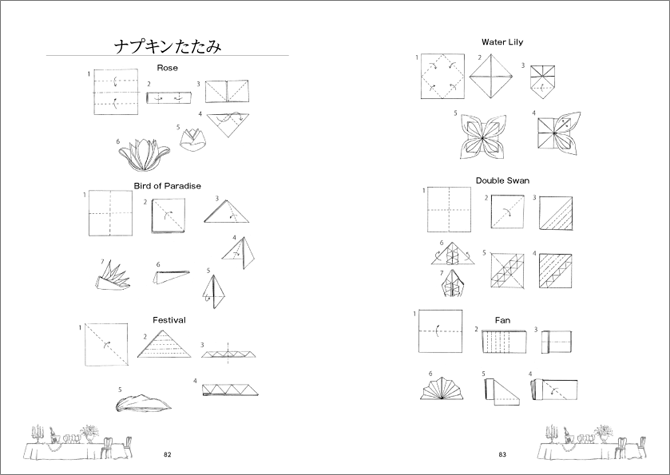 ナプキンたたみ